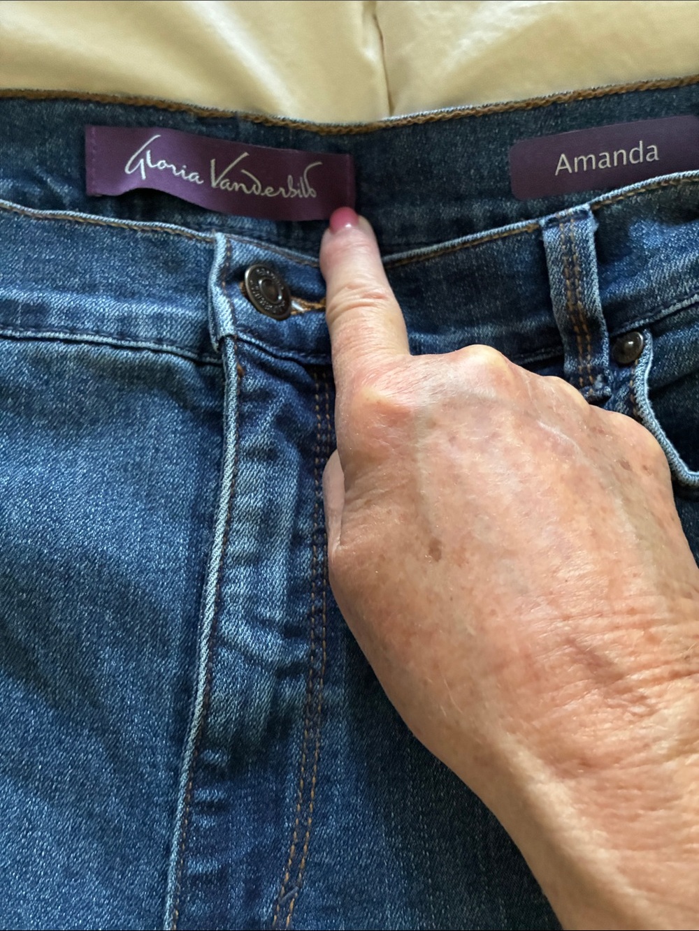 Gloria Vanderbilt Amanda High-Rise Indigo Blue Jeans